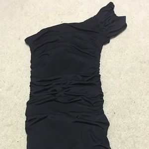 Little black dress, one shoulder / great condition